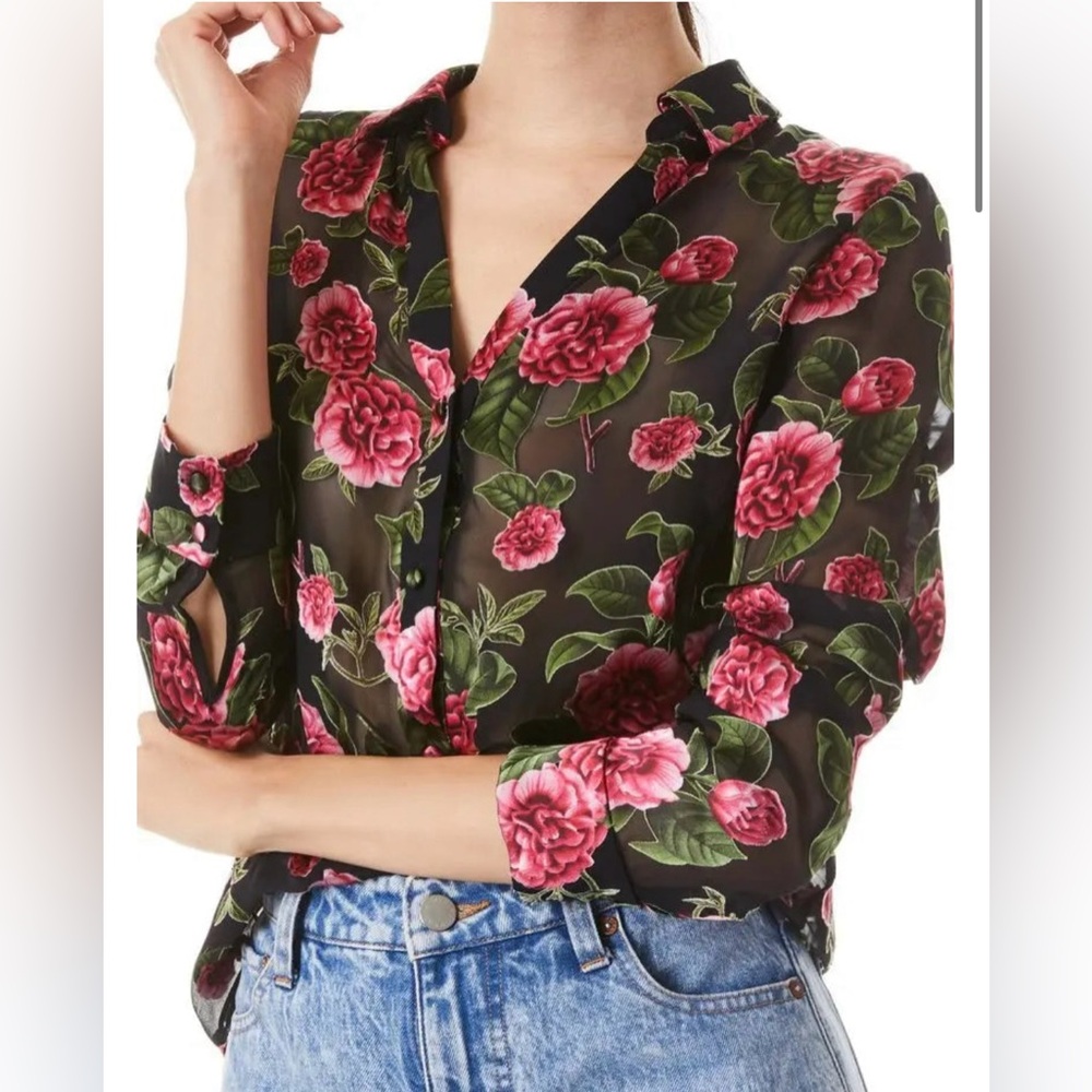 NWT✨Alice and Olivia Floral Button Down Blouse✨